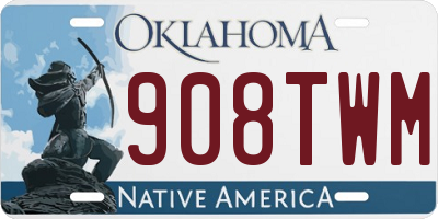 OK license plate 908TWM