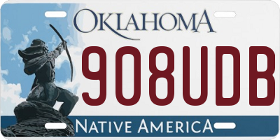 OK license plate 908UDB