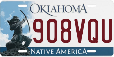 OK license plate 908VQU