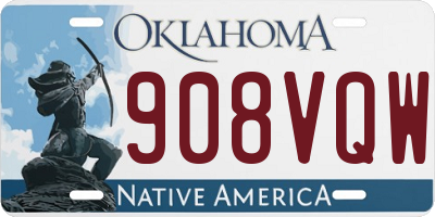 OK license plate 908VQW