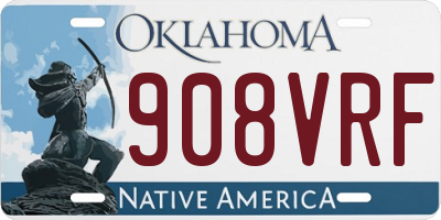 OK license plate 908VRF