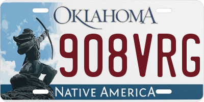 OK license plate 908VRG