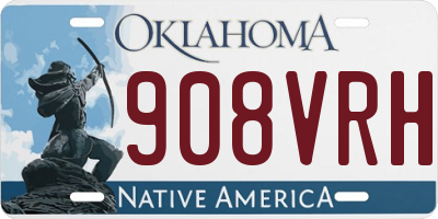 OK license plate 908VRH