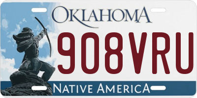 OK license plate 908VRU