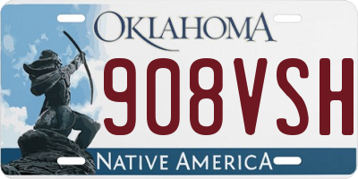 OK license plate 908VSH