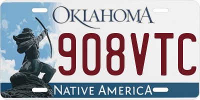 OK license plate 908VTC