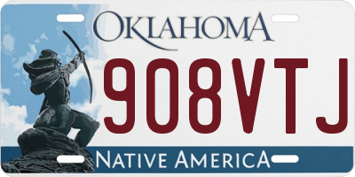 OK license plate 908VTJ