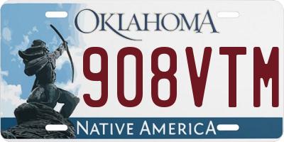 OK license plate 908VTM