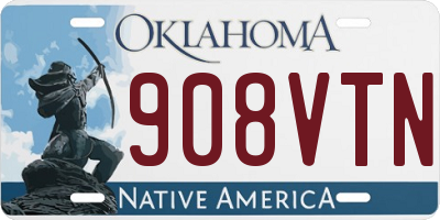 OK license plate 908VTN