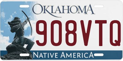 OK license plate 908VTQ