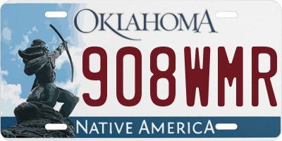 OK license plate 908WMR
