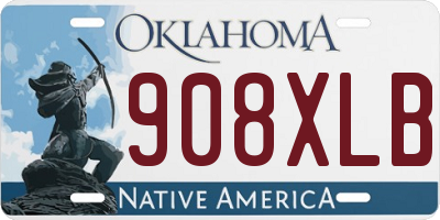 OK license plate 908XLB