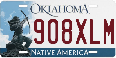 OK license plate 908XLM