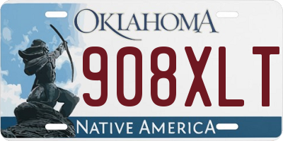 OK license plate 908XLT