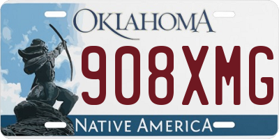OK license plate 908XMG
