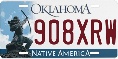 OK license plate 908XRW