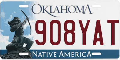 OK license plate 908YAT