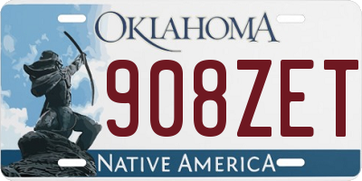 OK license plate 908ZET