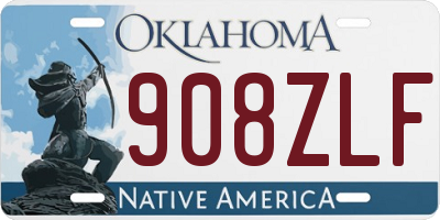 OK license plate 908ZLF