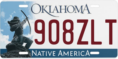 OK license plate 908ZLT