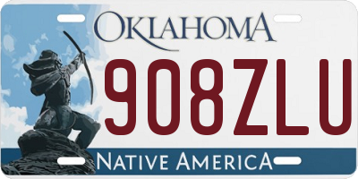 OK license plate 908ZLU