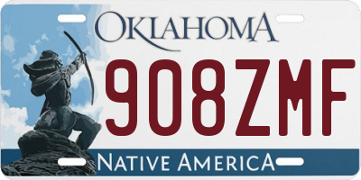 OK license plate 908ZMF