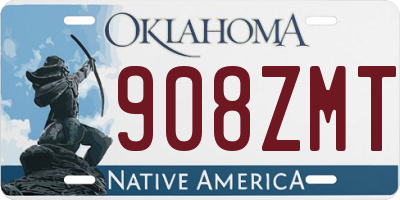 OK license plate 908ZMT