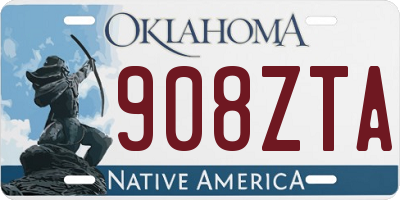 OK license plate 908ZTA