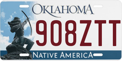 OK license plate 908ZTT