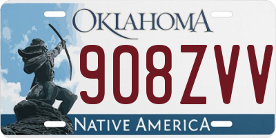 OK license plate 908ZVV