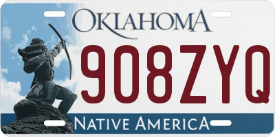 OK license plate 908ZYQ