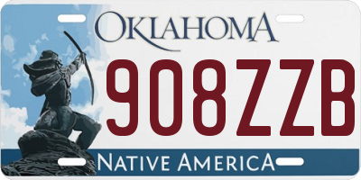 OK license plate 908ZZB