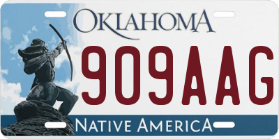 OK license plate 909AAG