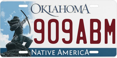 OK license plate 909ABM