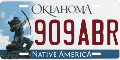 OK license plate 909ABR
