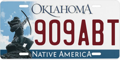 OK license plate 909ABT