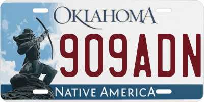OK license plate 909ADN