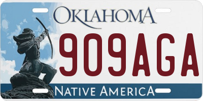 OK license plate 909AGA