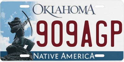 OK license plate 909AGP