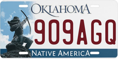 OK license plate 909AGQ