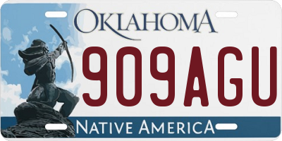 OK license plate 909AGU