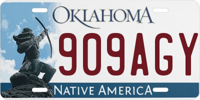 OK license plate 909AGY