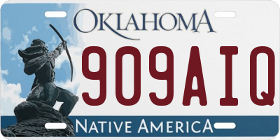 OK license plate 909AIQ