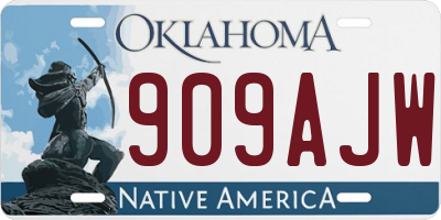 OK license plate 909AJW