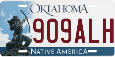 OK license plate 909ALH