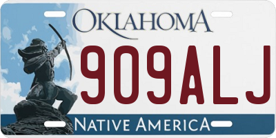 OK license plate 909ALJ