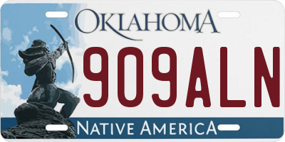 OK license plate 909ALN