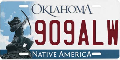 OK license plate 909ALW