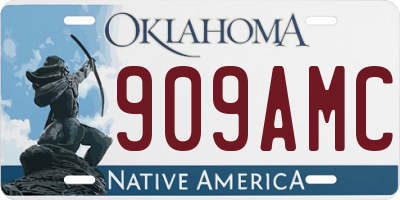 OK license plate 909AMC