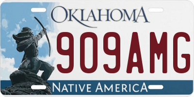 OK license plate 909AMG